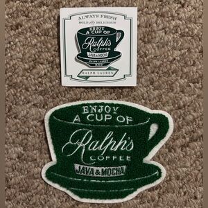 POLO  Ralph Lauren Ralph’s Coffee Enamel Pin With Matching Patch